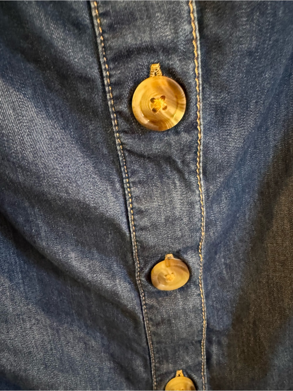a.n.a Denim Button-Front Crop Top Tank - Picture 5 of 5